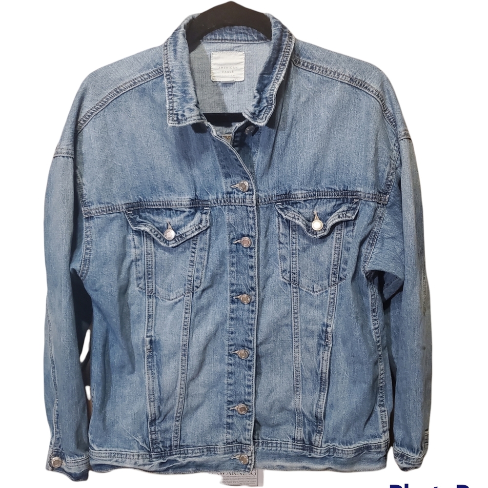 AMERICAN EAGLE AE denim women's jacket medium blue Jean jacket